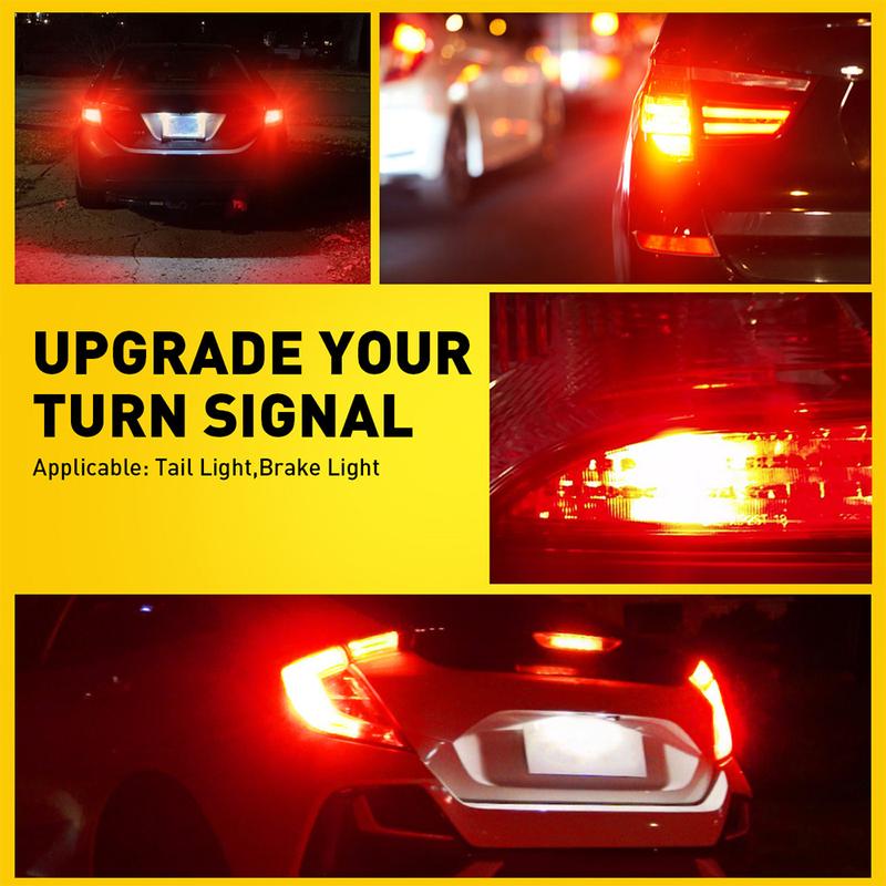AUXITO Latest CANBUS LED Tail Brake Turn Signal Light Bulbs ,4000LM 600% Brighter,Built-in Resistor ,Anti Hyper Flash,Error-Free,Plug and Play,Reverse Backup Stop Light DRL/Parking Light，Select Bulb Model: 7440 / 7443 / 3156 / 3157 / 1157