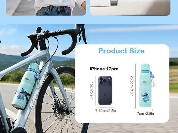 Disney Stitch Series 600mL (20oz),Insulated Travel Cup,Cute Leak-Proof Thermal Mug for Hot & Cold Drinks, Perfect On-the-Go Gift for Kids & Fans