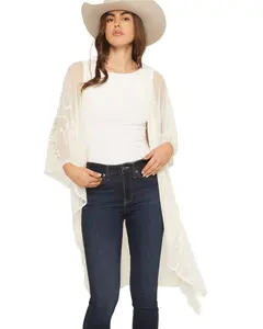 Shyanne Women's Embroidered Mesh Shawl - Swfa25sl1-Iv