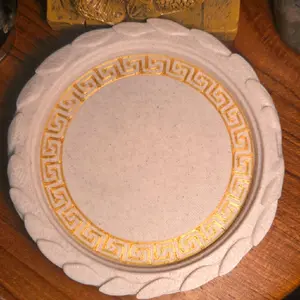 Laurel Altar Tray, Greek Ritual Offering Plate (4 Inch) 3D printed