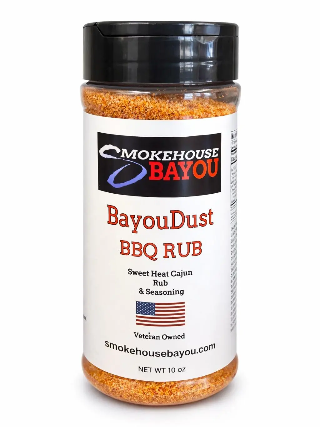 Smokehouse Bayou Dust BBQ Rub - Savory Steak Seasoning with Sweet Heat Cajun Spice Blend for Pork Chicken Seafood & Veggies 10 oz