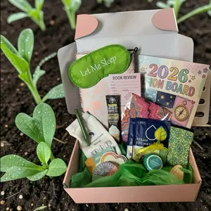 Rooted & Renew Blind Date with a Book Box - Mystery Book, Mental Wellness, Manifestation Tools, Vision Board, Personal Growth, Cozy Spring Reset Reflection
