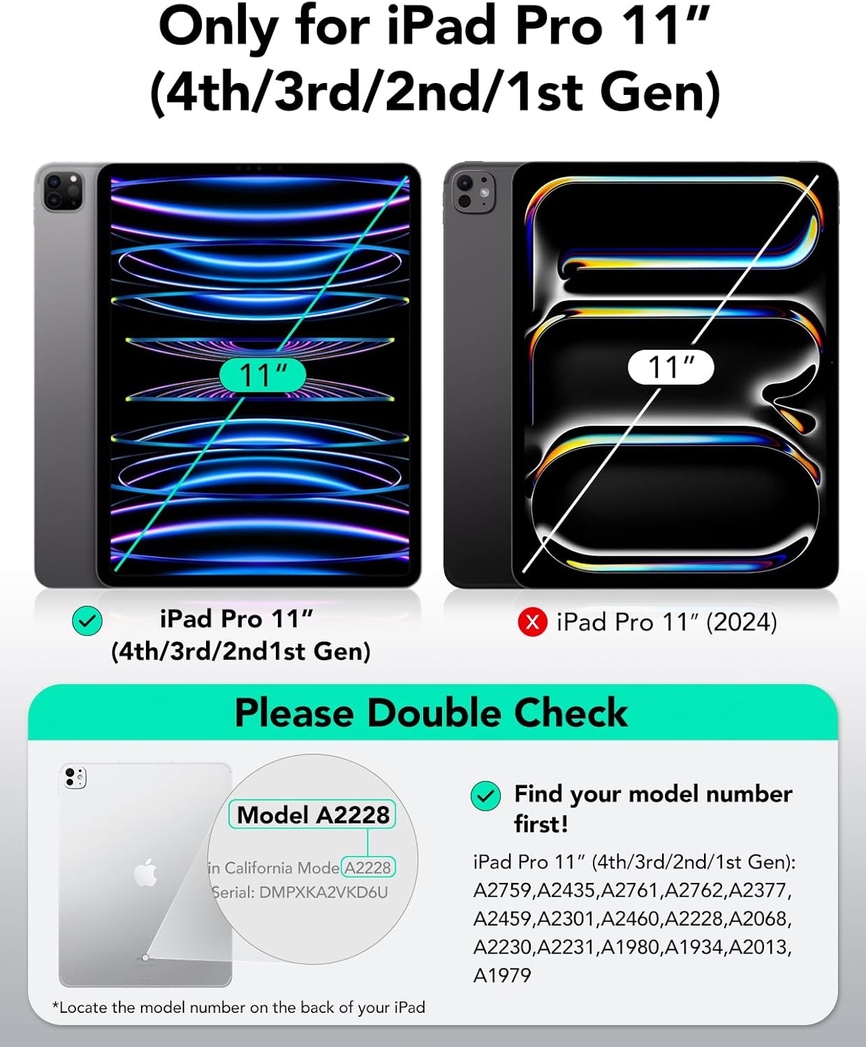 ESR for iPad Air 11/13 inch 2026 Case, iPad A16/10th Gen Case, iPad Pro 11/13 inch case, Air 5th/4th Case, Removable Magnetic Cover, Ultra-Stable Case with Pencil Holder, 9 Standing Angles, Shift Series