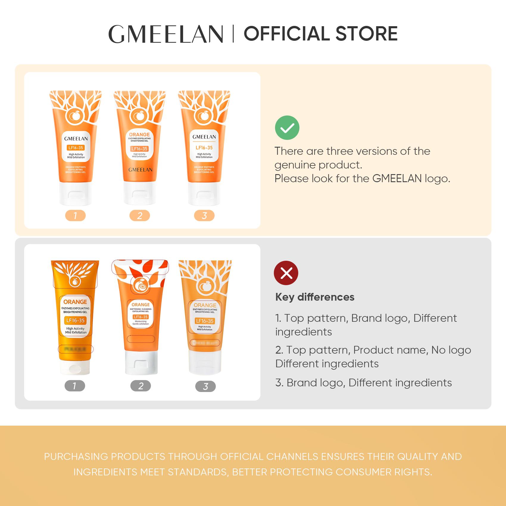 【HOT】GMEELAN Orange Enzymes Exfoliating Gel 50G - Flawless Pore Perfection & Smooth Skin with Natural Enzymes for Comfort
