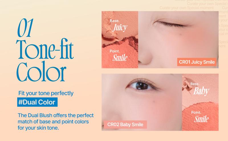 fwee Mellow Dual Blush | Dual Color, Jelly Texture, 12 Colors, Longwear, Long-lasting | 7.2g