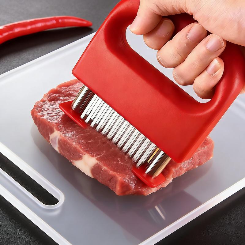 Meat Tenderizer Tool Heavy Duty 48 Stainless Steel Ultra Sharp Needle Blades for Chicken Steak Veal BBQ Kitchen Gadget Kitchenware Cutting Cooking