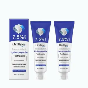 7.5% Nano Hydroxyapatite Toothpaste For Enamelrepair & Natural Whitening, Fluoride Free, Gentlemint,Fresh Breath, Pemutih Gigi,Daily Use For Oralhealth,Menthol Whitening Hydroxyapatite Toothpaste