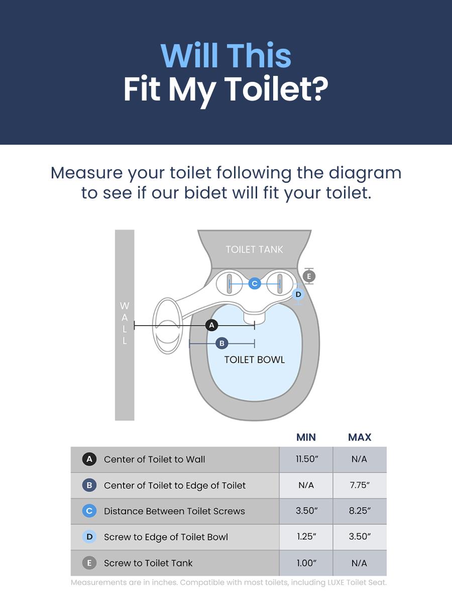 LUXE Bidet NEO 320 - Warm Water, Rear and Feminine Wash, Self-Cleaning, Non-Electric Bidet Attachment for Toilet Seat, Lever Control