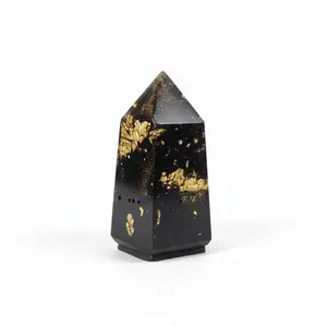 Orgone EMF Balance Crystal Shape with Shungite and Black Tourmaline - Improve Your Energy Field