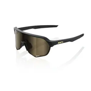 100% Glasses S2 - Matte Black - Soft Gold Mirror Lens