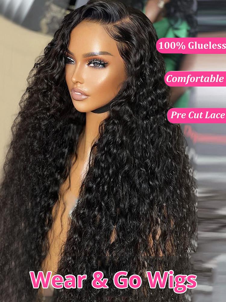 180% Density Burmese Curly Human Hair Wigs 6x4 7x5 HD Lace Closure Wig for Women 13x6 Pre-Cut Lace Frontal  Wigs Deep Wave Curly Ready to Wear Natural Hairline Beginner Friendly