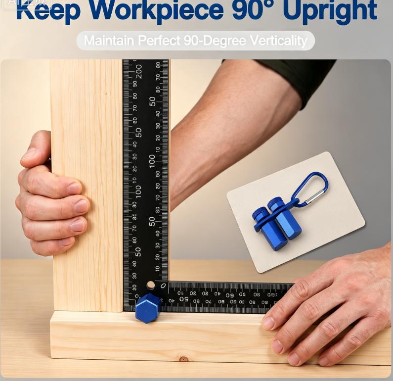 Framing square stair gauge positioning stops