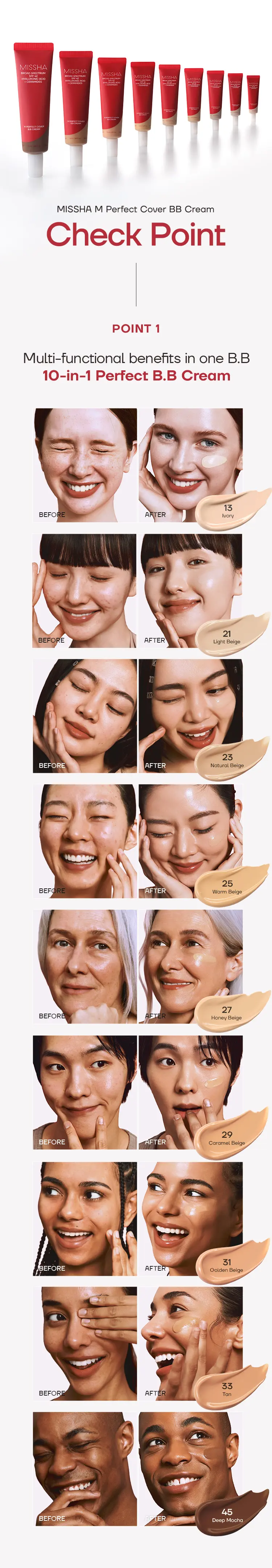 [MISSHA Official] M Perfect Cover BB Cream SPF 42 PA+++(50ml)