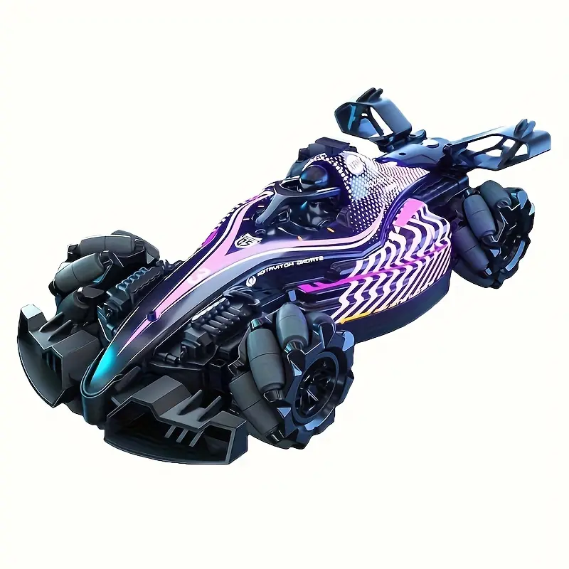 Hand Gesture Control RC Car, 4WD Remote Control Drift Racing Car with LED Luminous Wheels & Cool Spray Mist, 2.4G Hand Controlled Stunt Car with Transparent Shell, Dual Control Modes, Tech Toy Gift for Boys & Girls