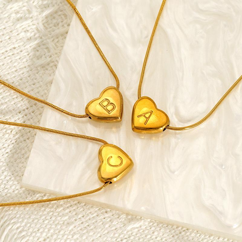 GGIRL 18K Gold Plated Necklace Filled Alphabet Letter Engraved Heart Bead for Women's Weddings Dances Parties Festivals Fashionable Jewelry Gifts Fashion Jewelry Gift for Holiday Haul Christmas Birthdays Anniversaries GGIRL 18K Gold Plated Necklace Filled Alphabet Letter Engraved Heart Bead for Women's Weddings Dances Parties Festivals Fashionable Jewelry Gifts Fashion Jewelry Gift for Holiday Haul Christmas Birthdays Anniversaries