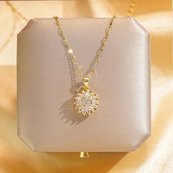 Artificial Sunflower Gifts for Women Her Daughter Girlfriend Wife Mom Friends Sisters Aunt, You are My Sunshine Necklace with Gift Box for Birthday Wedding Mother's Day Xmas Present