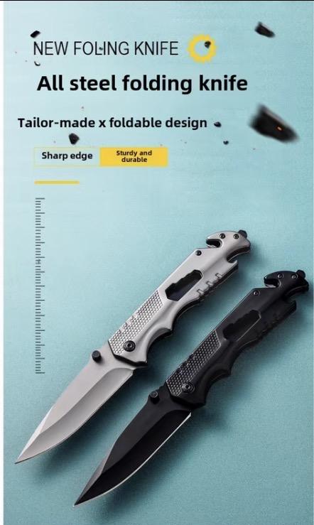 Christmas gift | Stainless Steel Multi-Function Folding Knife High Hardness Sharp Portable Fruit Knife Durable for Outdoor Camping and Tactical Use,OutdoorFun,Halloween Gift
