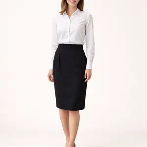 KAREN SCOTT Classic Black Pencil Skirt – Size 6 Petite