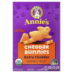 Annie's Homegrown Organic Cheddar Bunnies, Extra Cheddar, 7.5 oz (212 g)