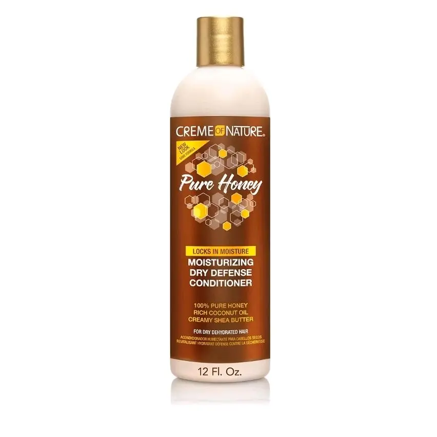 Creme of Nature Pure Honey  conditioner Moisturizing Dry Defense Conditioner 12 oz with 100% Pure Honey Rich Coconut Oil & Creamy Shea Butter