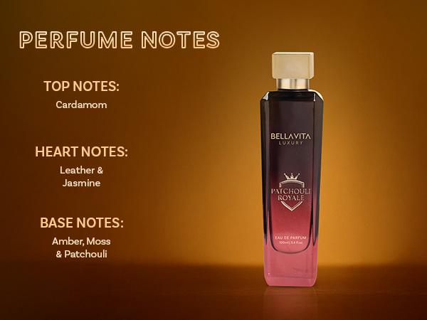 Bella Vita Luxury PATCHOULI ROYALE Men's Fragrance | EDP Perfume for Men | 100 ml pack | 3.4 Fl. Oz. |  Sandalwood, Leather and Oriental notes | Gift for Men | Eau de Parfum
