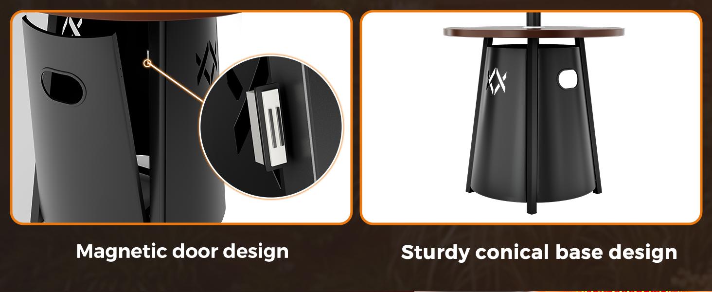 【2 packages shipping】Patio heater, 50,000 BTU Propane Outdoor Heater with Round Table, Premium 304 Stainless Steel Burner, Triple Protection System，2 in 1 Patio Heater for Outdoor Use, Residential & Commercial Use