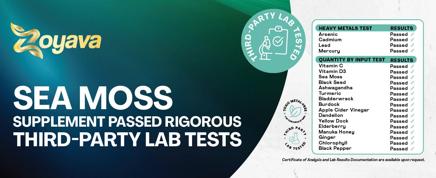 Dynamic Vitality Bundle - Zoyava Sea Moss & Shilajit Supplements - All-in-One Multivitamin Combo with Extra Strength Ingredients - MADE IN USA