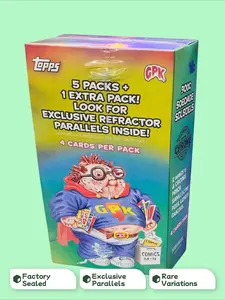 Topps GPK Chrome Series 5 Trading Cards Blaster Box Factory Sealed 6 Packs 24 Chrome Cards Exclusive Refractor Parallels Collector Booster Box Single Pack Options