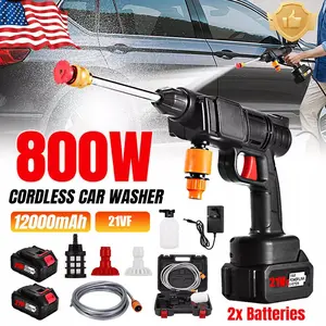 Cordless Electric High Pressure Water Spray Gun, Portable Car Washer and Cleaner Tool, Lightweight & Powerful for Vehicles, Gardens, Patios, and Outdoor Cleaning Washing