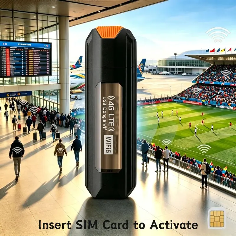 【SummerFinds】JOYTUTUS 2026 Slim 4G LTE Wifi Portable Mobile Router - 150Mbps Unlocked USB Modem, Easy Setup Hotspot Solution, Car Electrical Accessory, PC/Laptop/Desktop Accessory (Requires Separate Data-Only SIM Card Purchase)