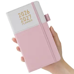 2026-2027 Pocket Planner, Jul.2026 - Jun.2027 Weekly & Monthly Small Academic Planner/Calendar with Planning Tabs, Bookmarks, Inner Pocket, Hardcover A6 Agenda Book for Time Management, 3.8" X 7"