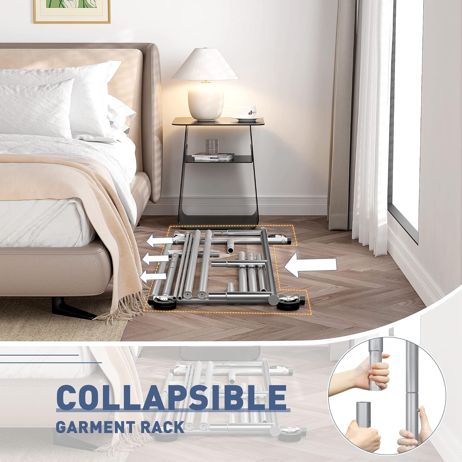 BePatio Heavy Duty Clothes Rack with Wheels Adjustable Portable Rolling Clothing Racks for Closet Bed Room Laundry Room Commercial Use Max Load 298 LBS Hang 150+ Clothes Metal Clothes Rack Rust-Off Resists Rust with Premium Coating Metal