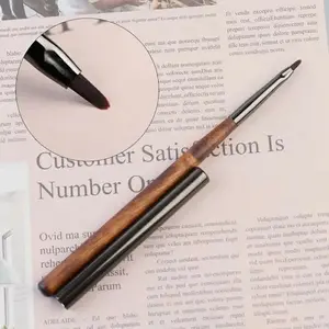 Premium Bamboo Nail Art Brush - Filbert