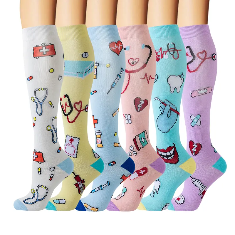 MhzyCaus Unisex Calf Length Compression Socks – Sweat‑Wicking, Comfortable Support Socks for Daily Wear, Travel and Sports