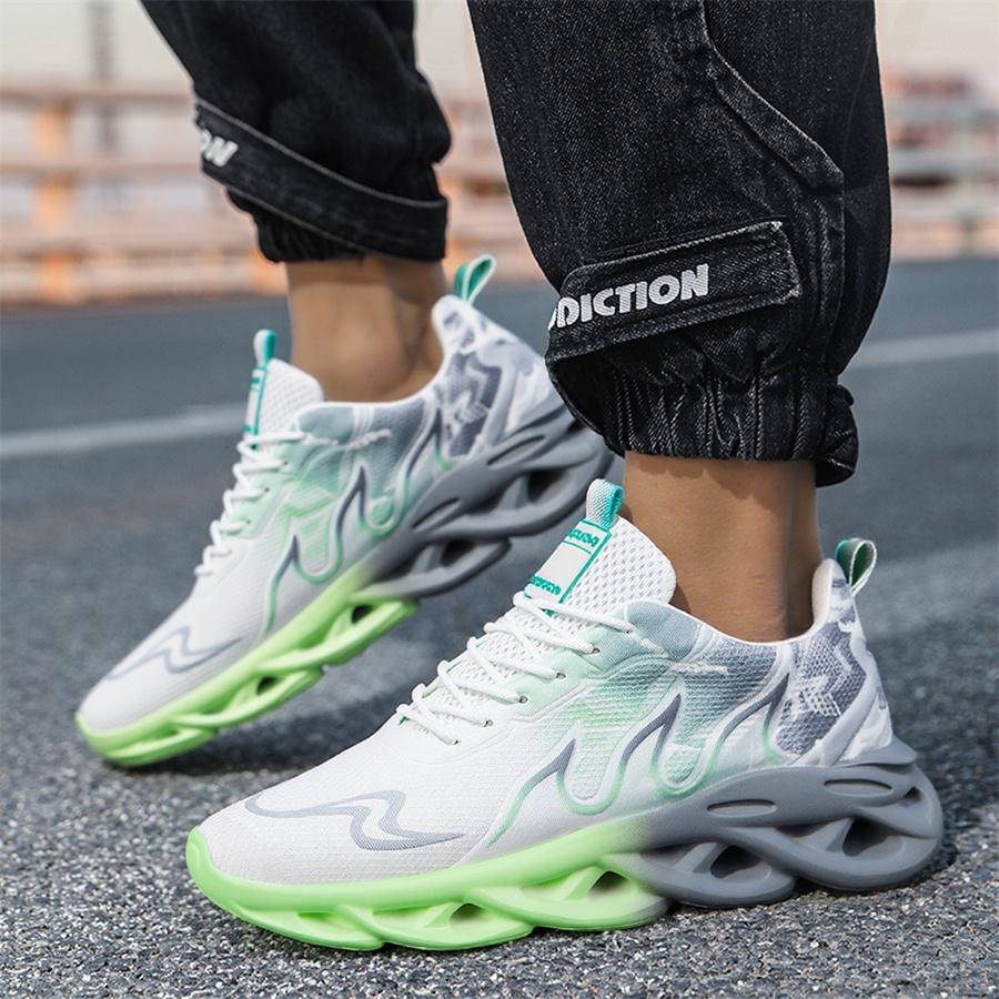 Men's casual sports shoes, gradient outdoor running shoes