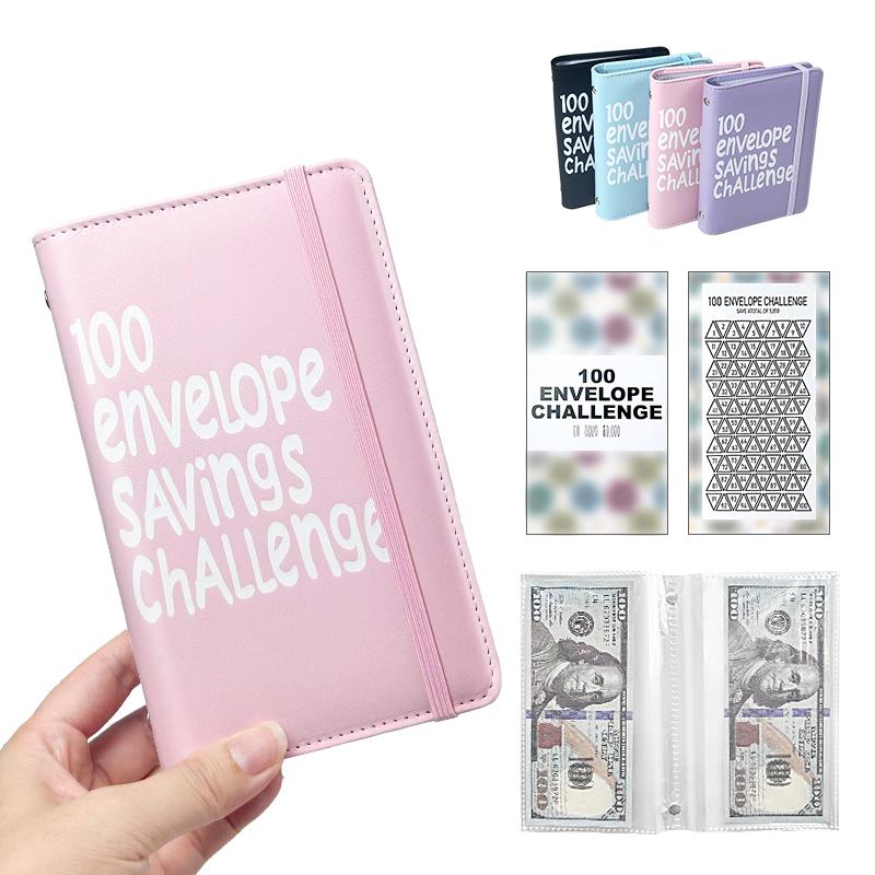 100 Days Saving Challenge Coin Envelope BudgetStorage Book - Binding Covers With Daily Savings Tracker,Habit-Forming System, And Cash Savings Goal Of $5050Develop A Consistent Savings Habit