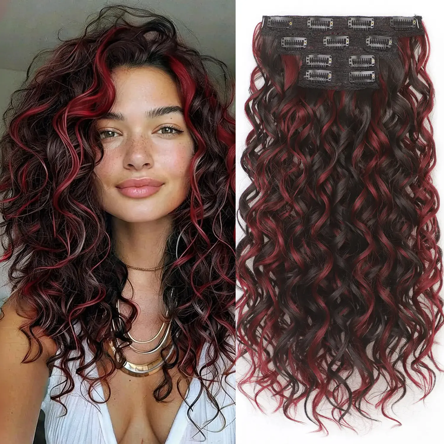 Black mixed Burgundy