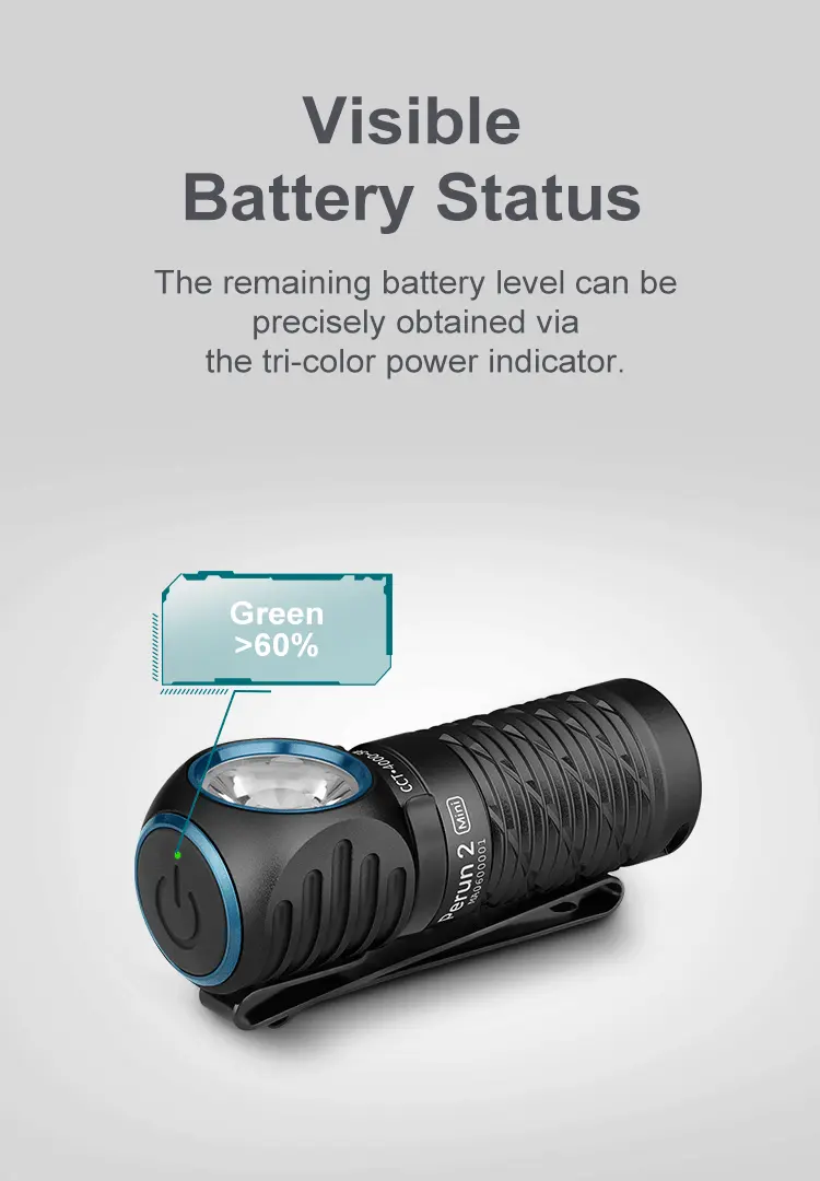 Product Introduction of OLIGHT Perun 2 Mini 1100 Lumens Rechargeable Headlamp, Right Angle Flashlight with Headband for Camping, Running, Outdoor 9