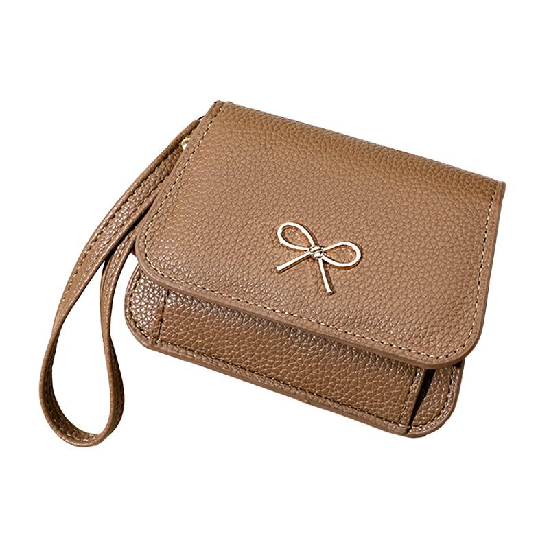 Lotosug Small Wallet for Women, RFID Blocking Credit Card Wallet, Slim Tri-Fold Wallet with Zipper Pocket and Keychain