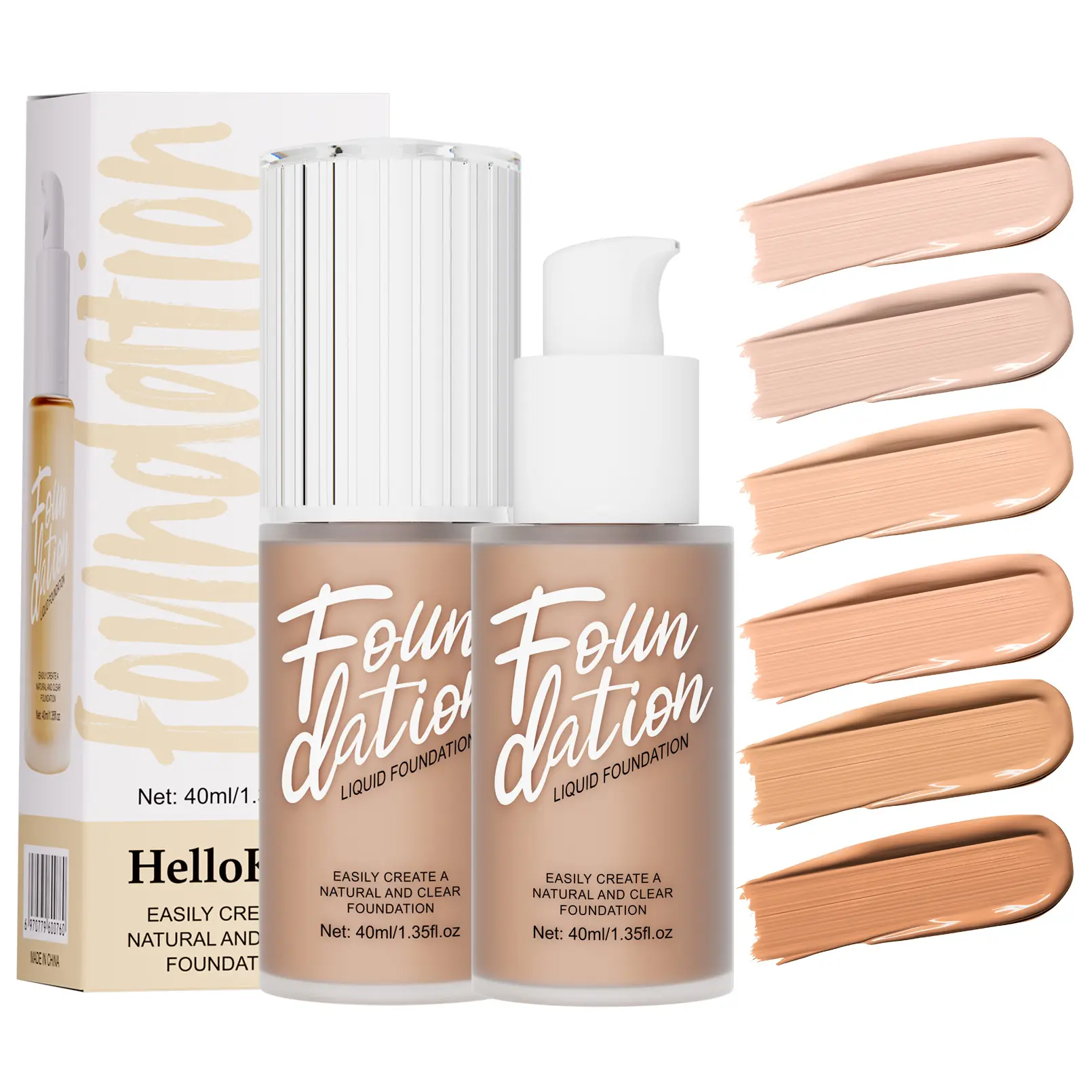 HelloKiss Liquid Foundation Full Coverage Matte Finish