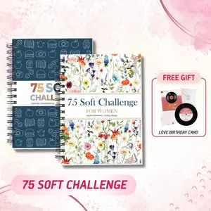 [Gifts] 75 Soft Challenge Journal, 2026 Version A5 Spiral 75-Day Habit Tracker Planner For Women And Men, 108 Full-Color Pages, Daily Progress Logs And Weekly Reviews, Meal Planning, Water Intake, Workout & Reading Tracker