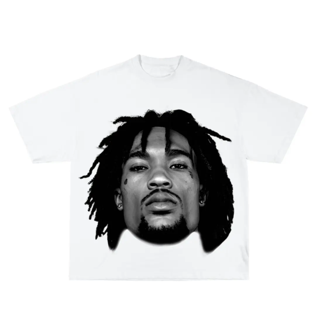 Hunxho Inspired Vintage Graphic T-shirt Heavy Cotton Tee Basketball 90 s Styled Shirt Hiphop Vibes Y2K Aesthetic Throwback Classic Big Face Celebrity Tee