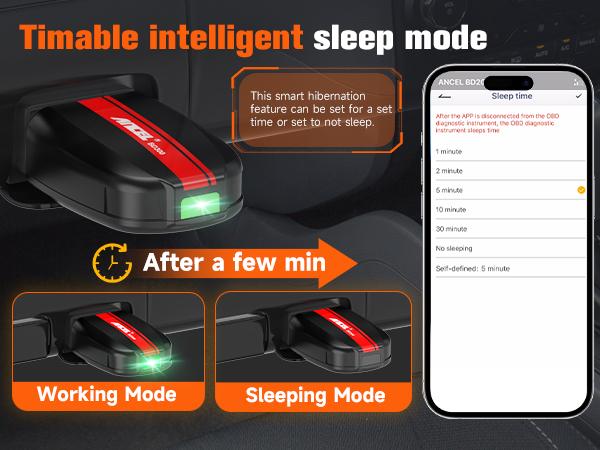 ANCEL BD200 0BD2 Scanner Bluetooth Code Reader & Check Engine Diagnostic Scan Tools with Car Battery Test, Wireless OBDII Adapter