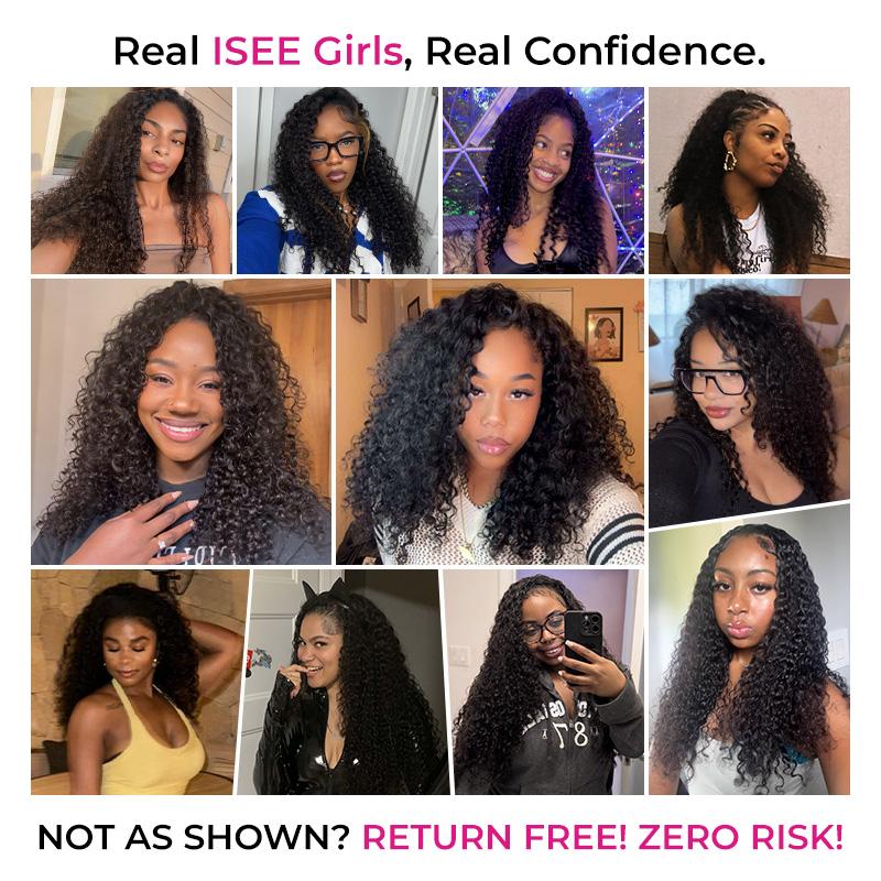 ISEE HAIR 250% Water Wave Wear Go Half Wig Invisible Hairline 150% & 180% & 250% Glueless Human Hair Wigs Seamless Flip Over Wig Beginner Friendly Vacation Hair#SpringStatements