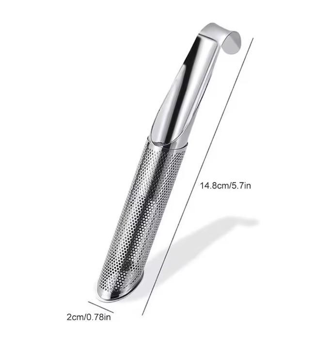 2pcs Portable Home Tea Accessories Filter Stainless Steel Tea Maker Piping Design Tea Spoon Brewer Long Handle Metal Creative Cup