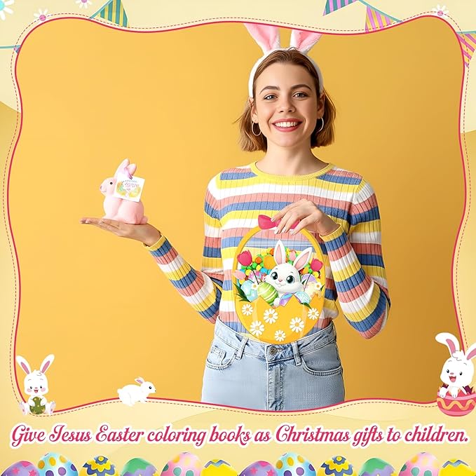 25/50 Pcs Easter Goodie Bags Plastic Candy Gift Bags with Handle Bunny Chick Pattern Transparent Treat Bags for Teacher Students Office Employee Coworker,Easter Egg Hunting Supplied,Appreciation Gift for Birthday Wedding Valentine's Day Celebration Gift