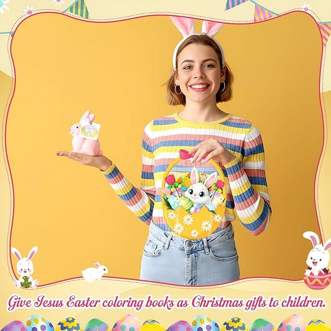 25/50 Pcs Easter Goodie Bags Plastic Candy Gift Bags with Handle Bunny Chick Pattern Transparent Treat Bags for Teacher Students Office Employee Coworker,Easter Egg Hunting Supplied,Appreciation Gift for Birthday Wedding Valentine's Day Celebration Gift