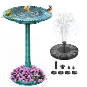 AISITIN Bird Bath Fountain For Garden/Outside, Bird Drink Area, Vintage Yard Statue,Outdoor Resin Decoration Bird Bath, Garden/Balcony Decor