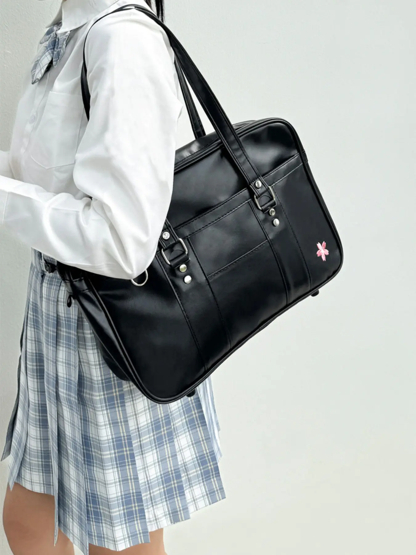 Japanese Style JK Uniform Bag, Large Capacity Commuter Handbag Shoulder Bag, Student Laptop Bag for Girls, Laptop Work Bag, Laptop Carryall