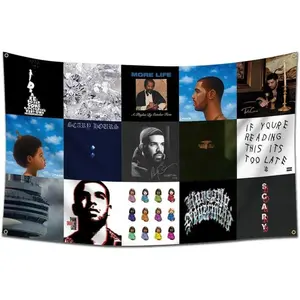 2026 New (3X5Ft,HD Printing) ENMOON Drake Album Cover Flag Tapestry For Living Room Bedroom Dorm Wall Art Decor Decoration Colorful Photo tapestry